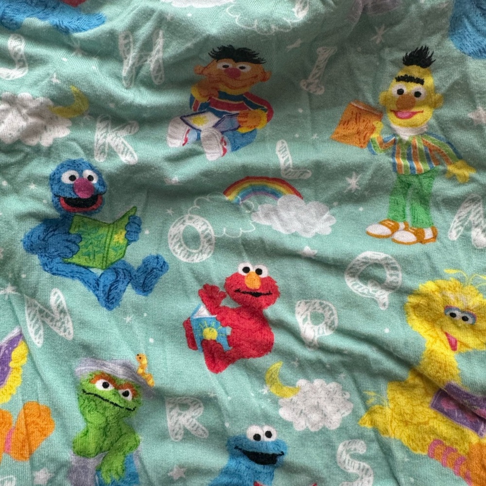 Little sleepies Sesame Street standard crib sheet - Picture 3 of 5